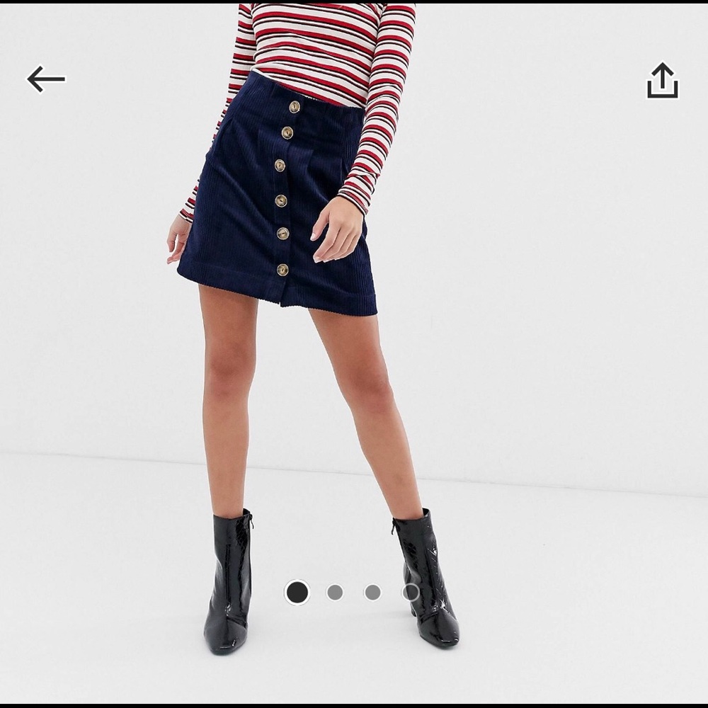 ASOS button front mini skirt
